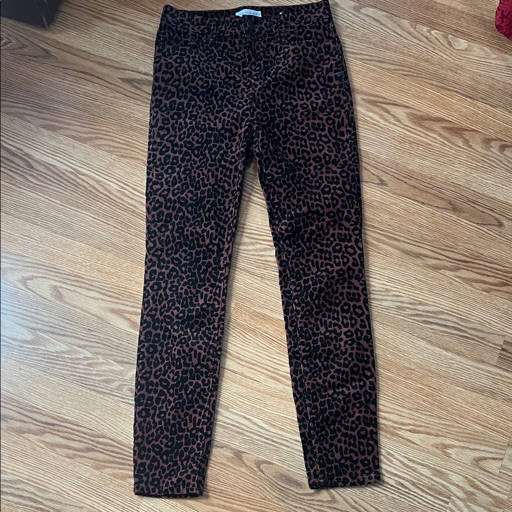 J. Crew Leopard Print Pants - Brown and Black